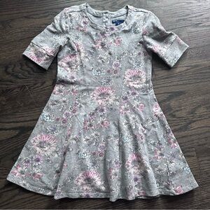 GAP Kids Floral Dress in Gray and Pink Size M (8 Years)